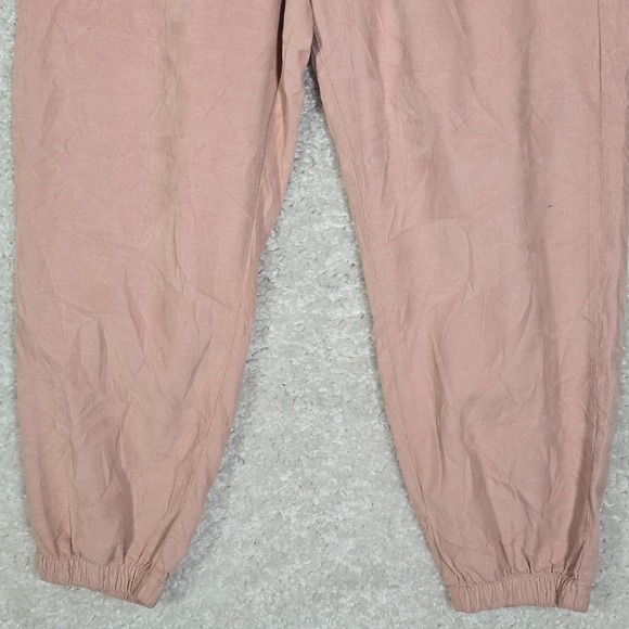 American Eagle Joggers Womens Large Pink Corduroy Stretch Drawstring Pull On‎ - Picture 2 of 15